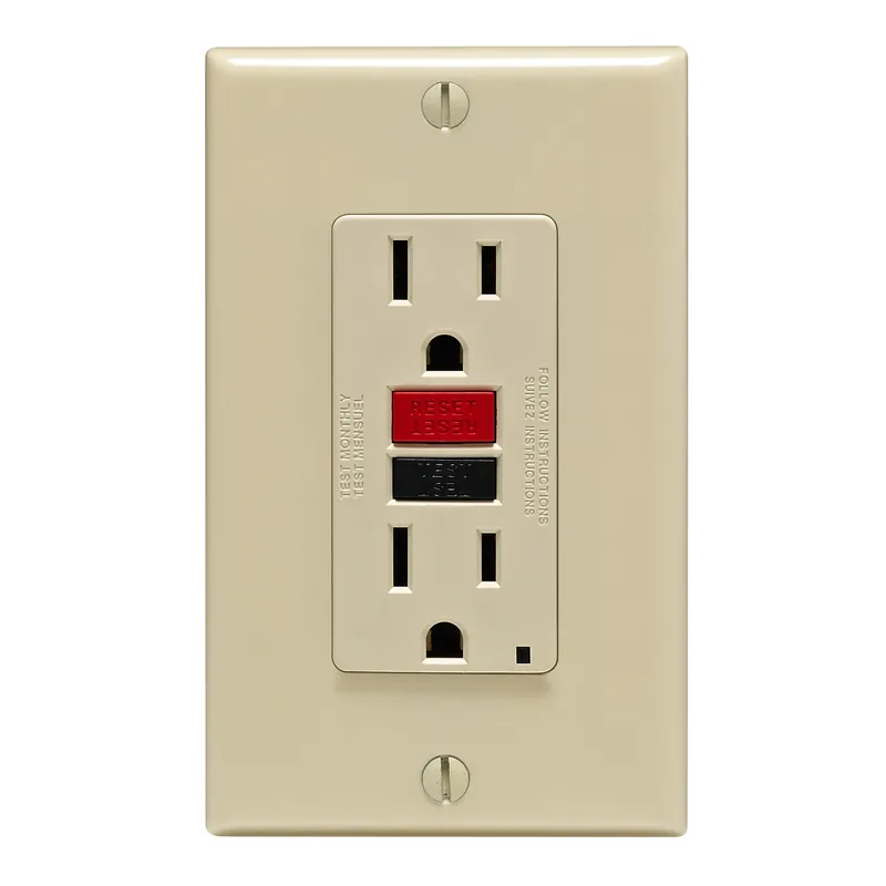 15 Amps 125 V Ivory Gfci Outlet 5-15r 1 Pk