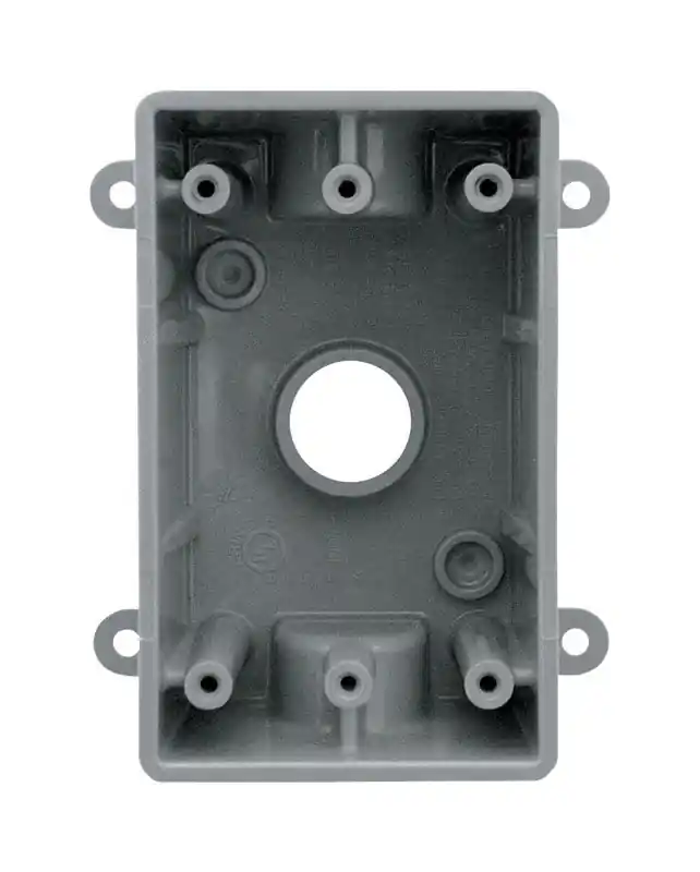 16.3 Cu In Rectangle Plastic 1 Gang Weatherproof Box Gray