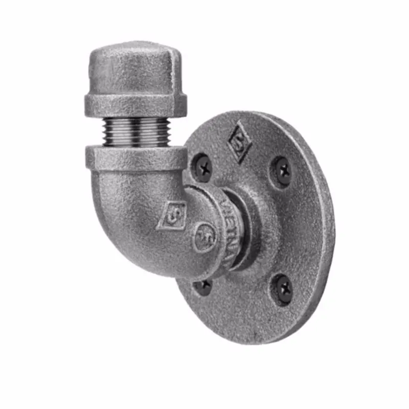 3/8 In. Fip Black Malleable Iron 3 In. L Pipe Hook - Heavy Duty