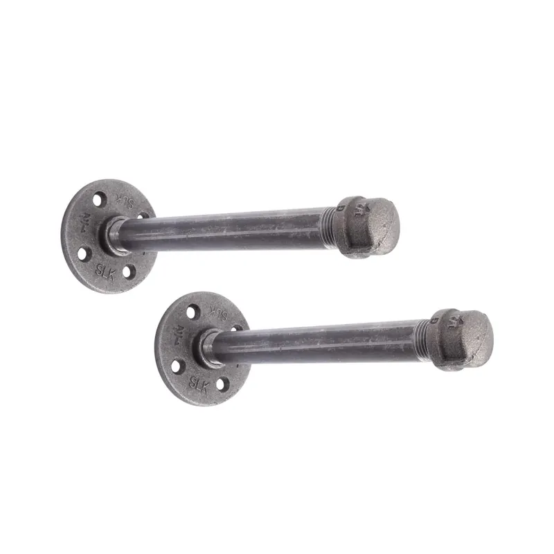 Black Steel Shelf Bracket 8 In. L Heavy-duty Wall Mount