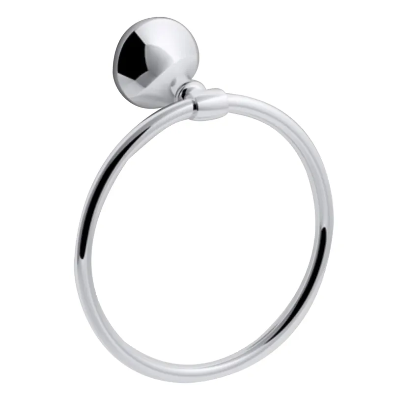 Elliston Polished Chrome Towel Ring Metal 8.65" Height 8.45" Width