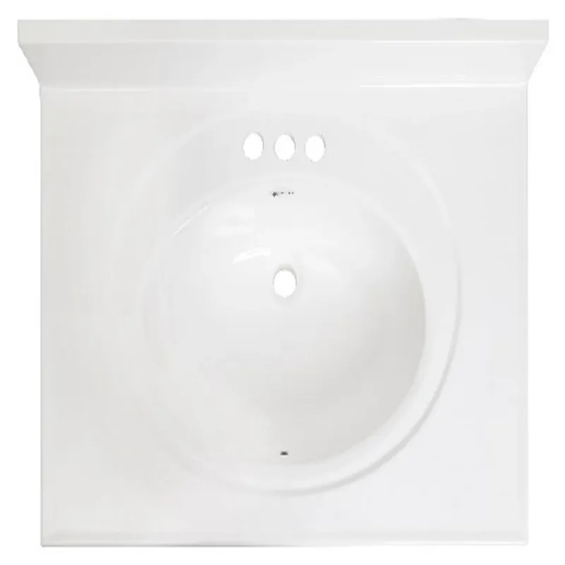 Standard Cultured Marble Bathroom Sink 31 In. W X 22 In. D White