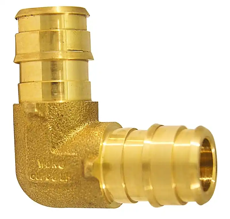Pex-a 1/2 In. Expansion Pex In To X 1/2 In. D Barb Brass 90 Degree Elbow