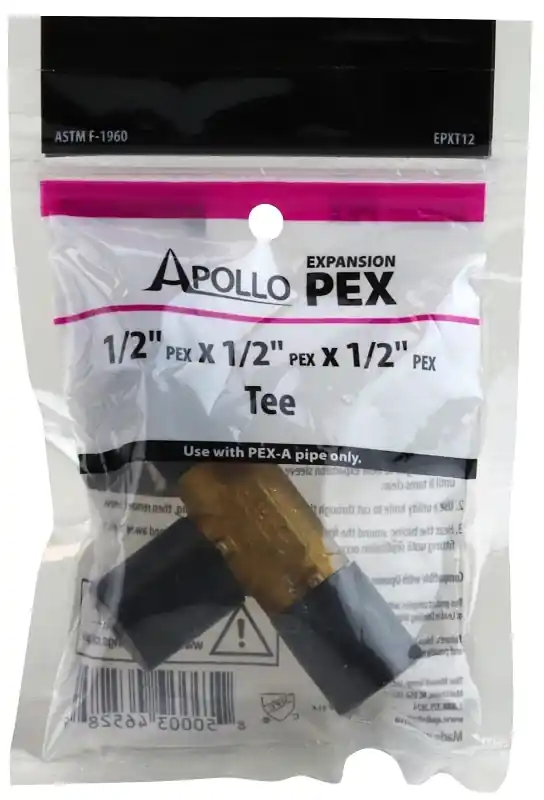 Pex-a 1/2 In. Expansion Pex In To X 1/2 In. D Barb Brass Tee
