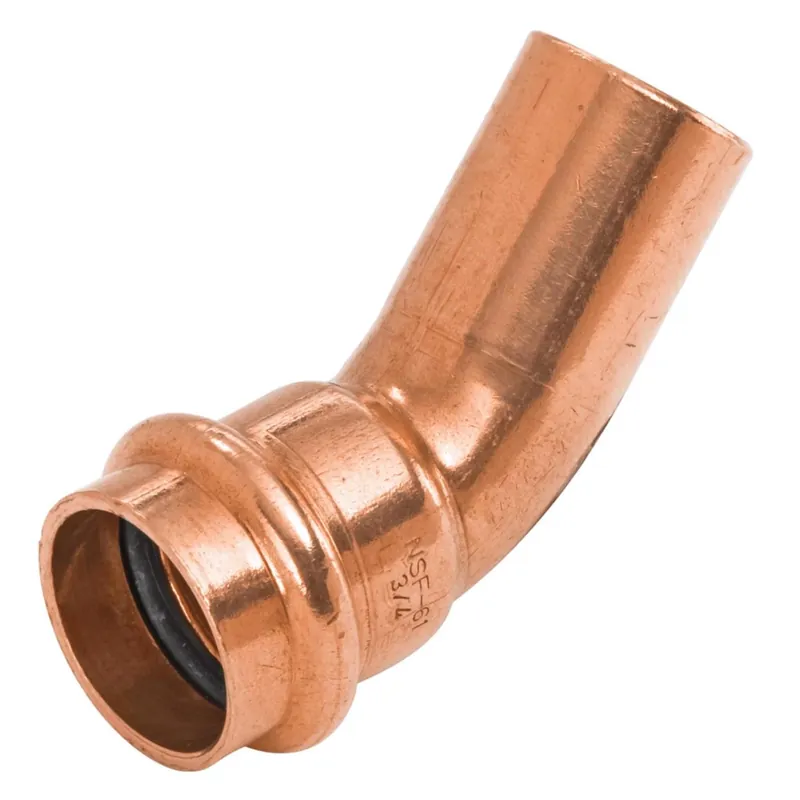 1/2 In. Ftg X 1/2 In. D Press Wrought Copper 45 Degree Elbow 10 Pk