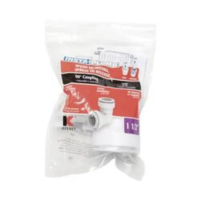 Insta-plumb 90-degree Coupling, White, 1-1/2 In.