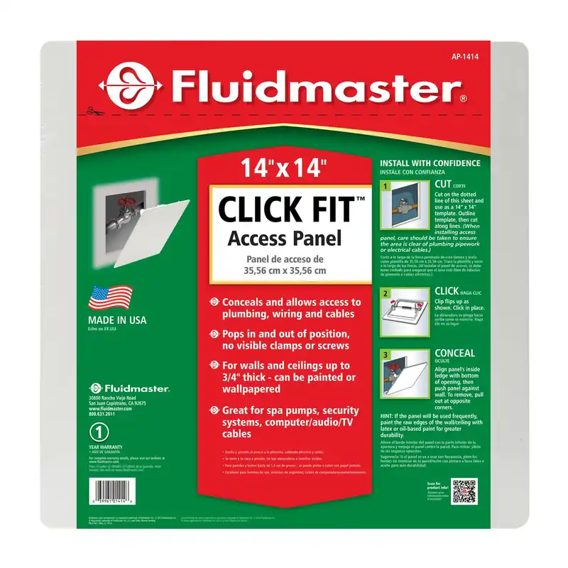 Click Fit Access Panel 14 In. X 14 In. Plastic Access Panel Model Ap-1414