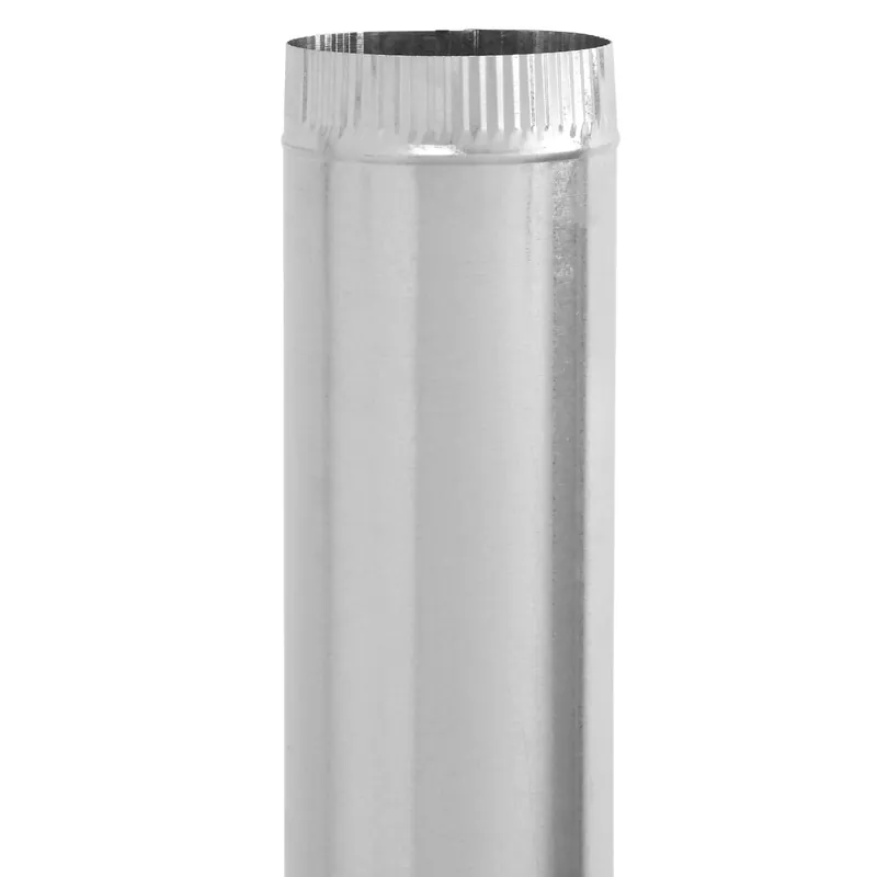 Galvanized Furnace Pipe, 26 Gauge, 5 X 24 In.