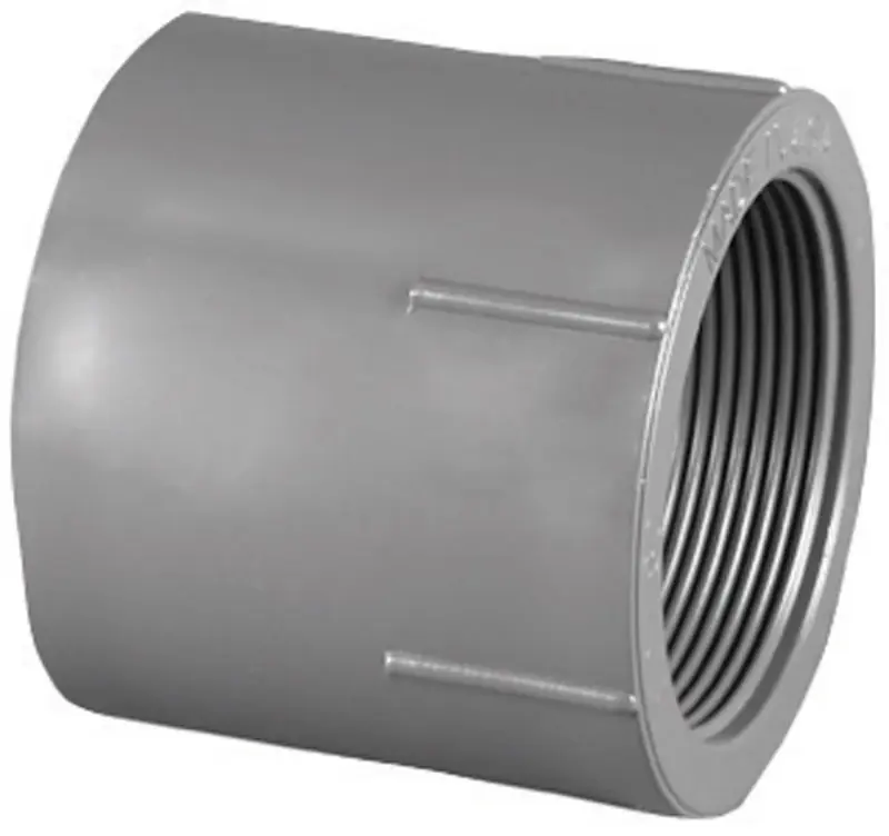 Schedule 80 1-1/4 In. Slip X 1-1/4 In. D Fpt Pvc Pipe Adapter 1 Pk