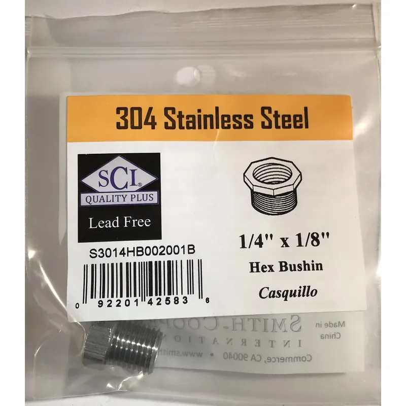 1/4 In. Mpt X 1/8 In. Fpt Stainless Steel Hex Bushing