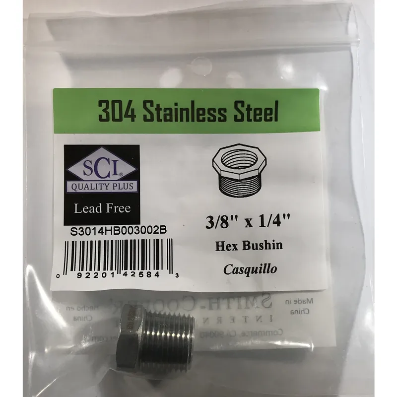 3/8 In. Mpt X 1/4 In. Fpt Stainless Steel Hex Bushing