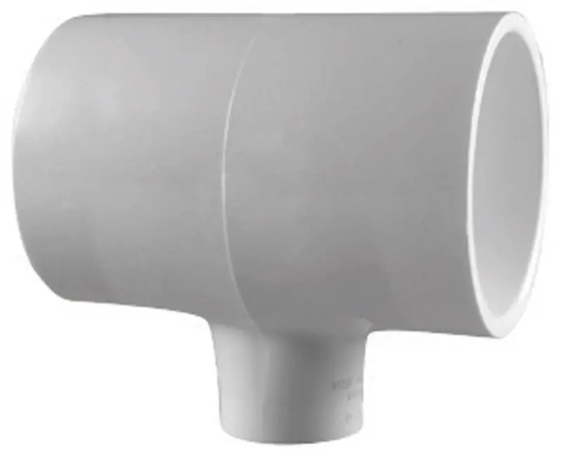 Schedule 40 2 In. Slip X 2 In. D Slip Pvc Reducing Tee 1 Pk