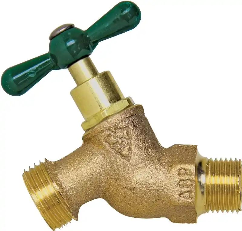 No-kink Straight Hose Bibb, Lead-free, 1/2 In. Mpt