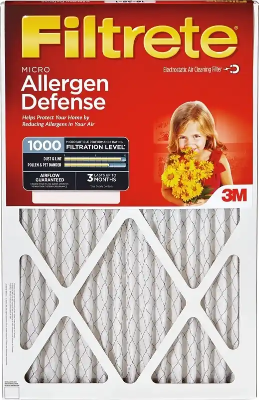 16 In. W X 20 In. H X 1 In. Polypropylene 1000 Mpr Pleated Air Filter 2 Pk