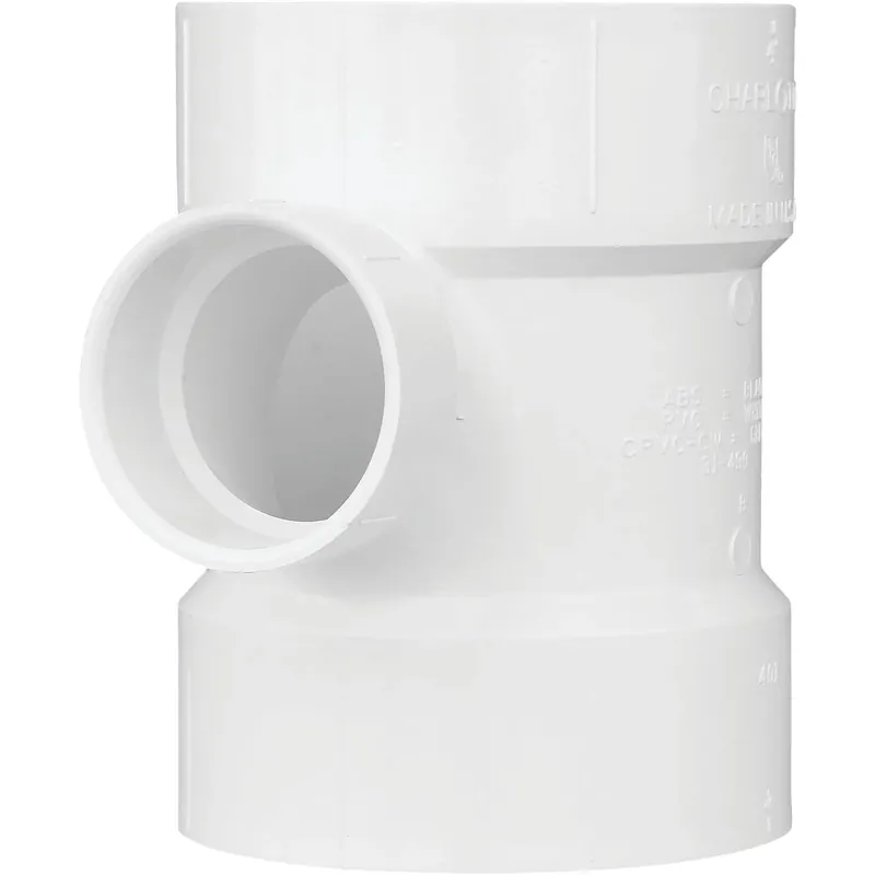 Schedule 40 4 In. Hub X 4 In. D Hub Pvc Sanitary Tee 1 Pk