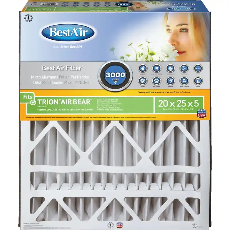 20 In. W X 25 In. H X 5 In. 13 Merv Pleated Air Filter 1 Pk