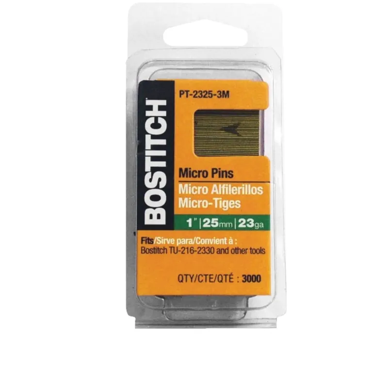 1 In. L X 23 Ga. Straight Strip Coated Micro Pins 3,000 Pk
