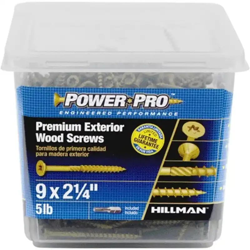Power Pro No. 9 In. X 2-1/4 In. L Bronze Star Flat Head Premium Deck Screws 5 Lb 489 Pk