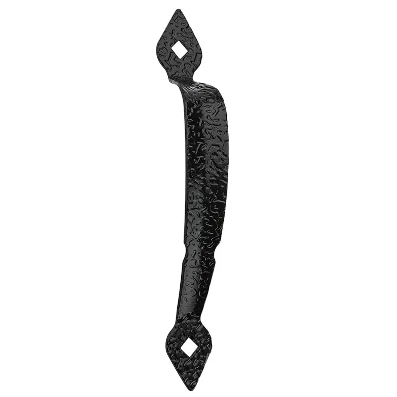 Cabinet Pull, Black Decorative Spear, 10 In.