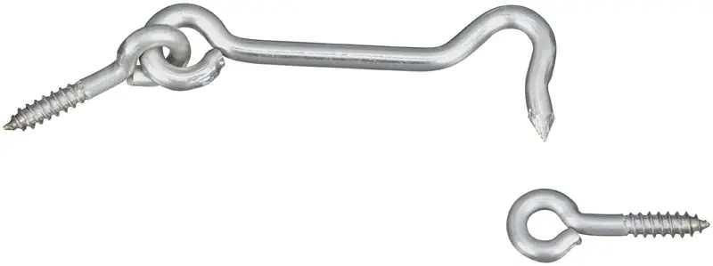 3 In. L Silver Stainless Steel Hook And Eye Closure 2 Pk