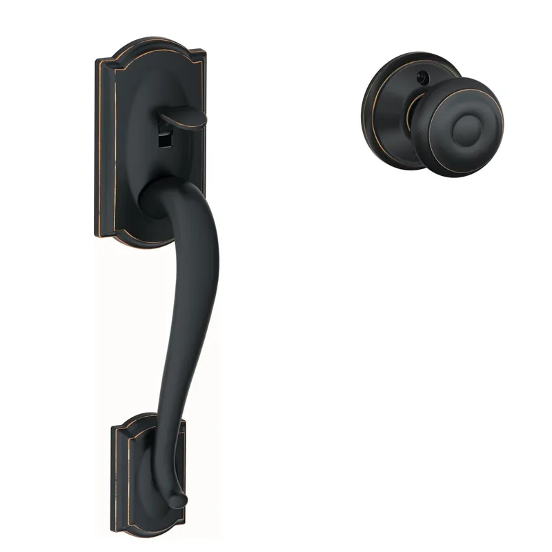 Camelot Entry Handleset, Aged Bronze