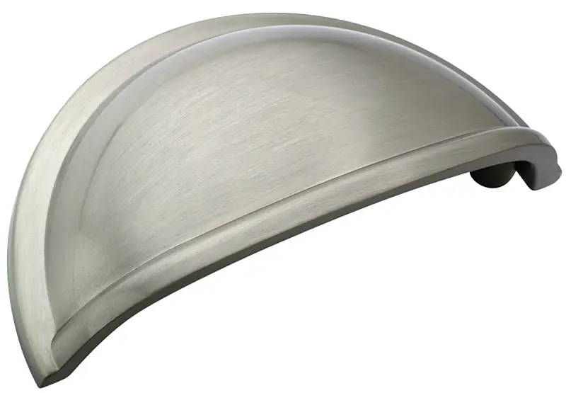 Cup Pull Traditional Cup Cabinet Cup Pull 3 In. Satin Nickel Silver 5 Pk