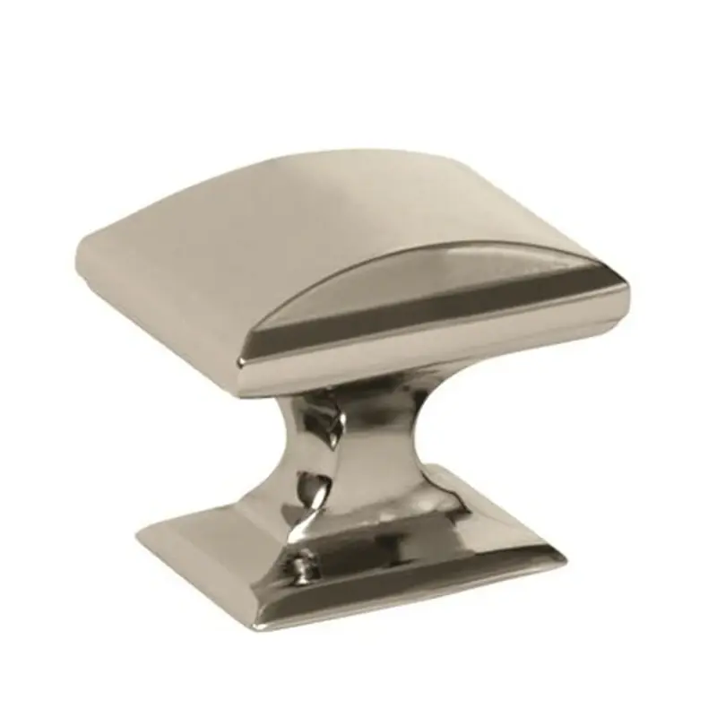 Candler Square Cabinet Knob 1 In. Polished Nickel 1 Pk