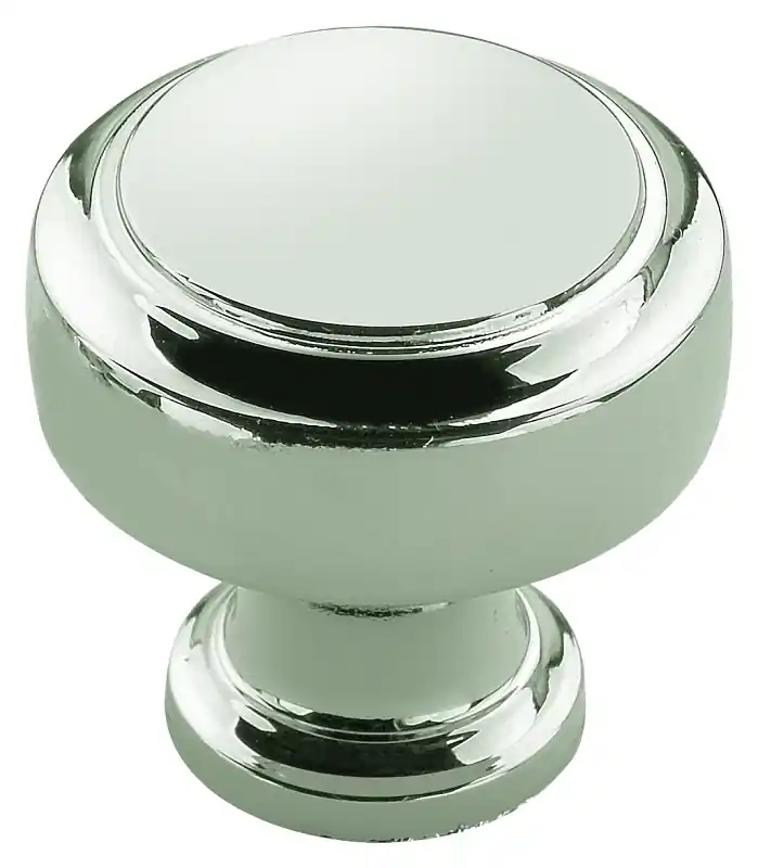 Highland Ridge Collection Round Cabinet Knob 1-3/16 In. D 1-1/4 In. Polished Nickel 1 Pk