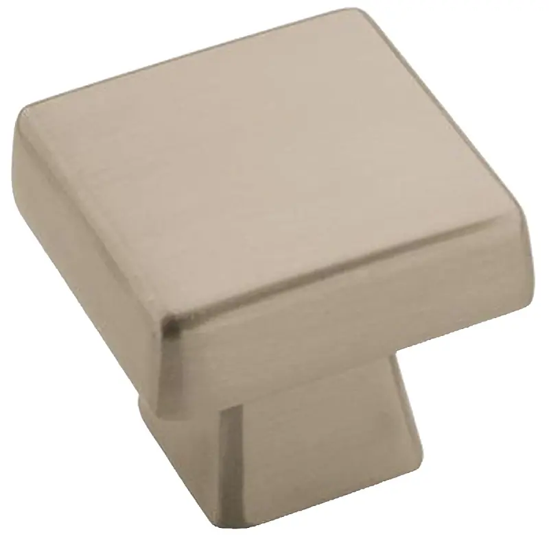 Blackrock Collection Square Cabinet Knob 1 In. Satin Nickel 1 Pk