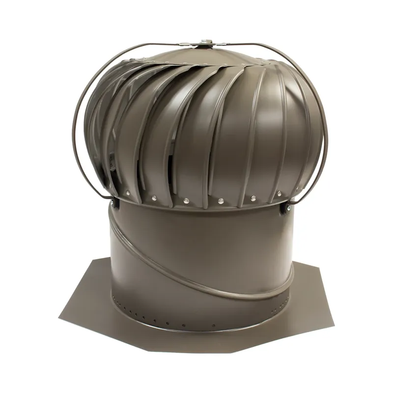 Airhawk 12 In. Weatherwood Aluminum Externally Braced Wind Turbine Vent