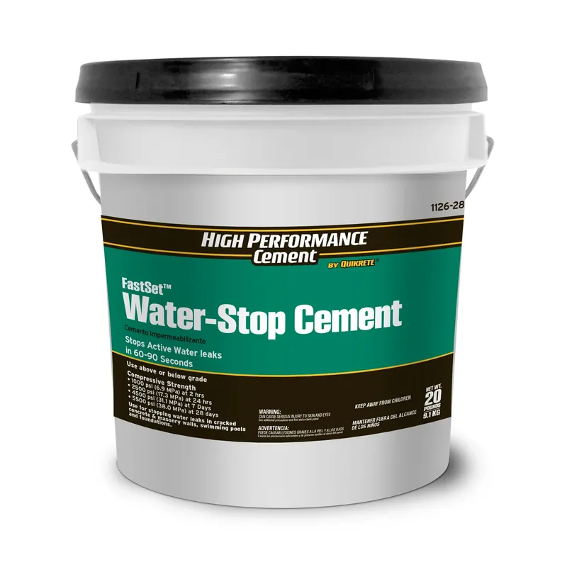 Fastset Hydraulic Cement 20 Lb - High Strength Water-stop Repair Material