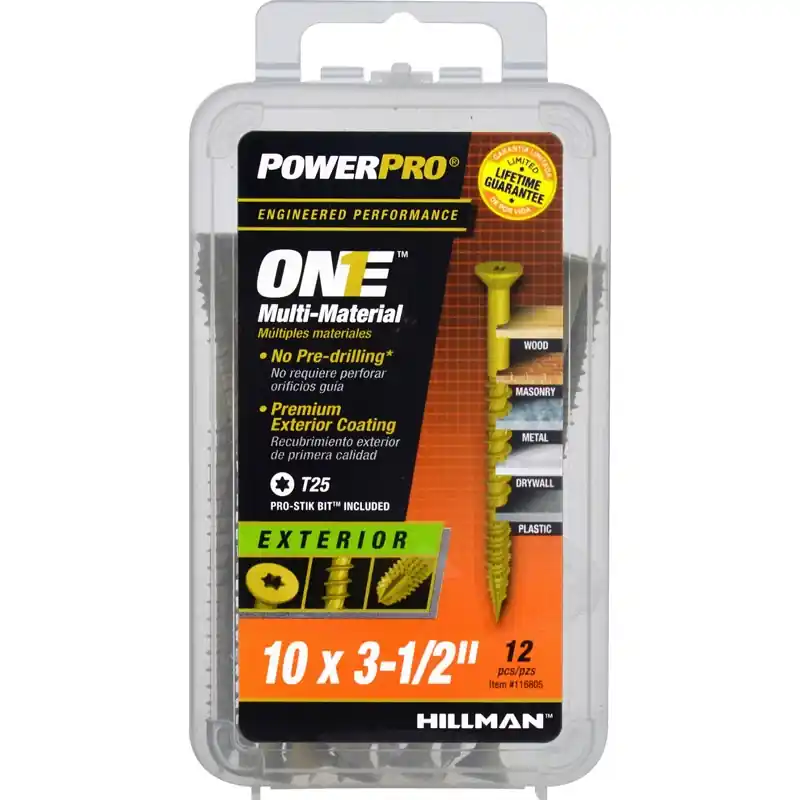 Power Pro No. 10 Ga. X 3-1/2 In. L Star Flat Head Coarse Multi-material Screws
