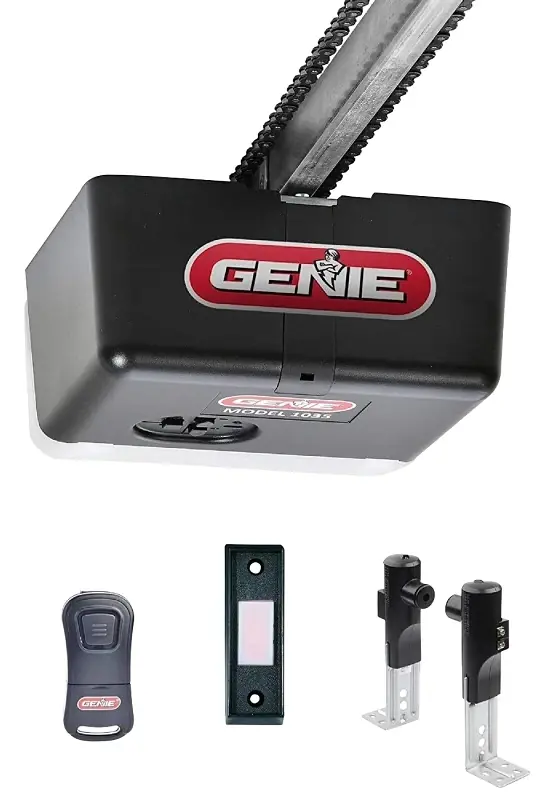 Chain Drive 500 1/2 Hp Garage Door Opener With Remote And Safety Features