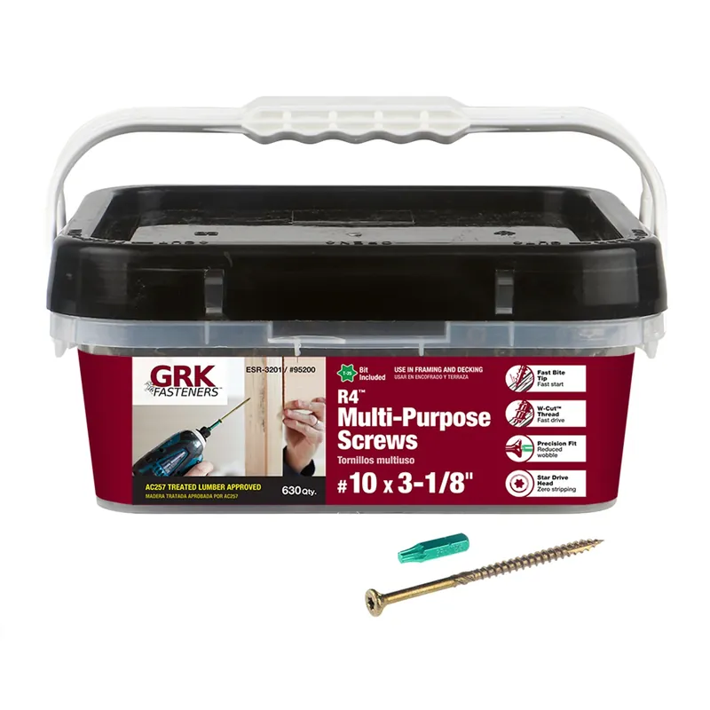 No. 10 In. X 3-1/8 In. L Star Flat Head W-cut Multi-purpose Screws