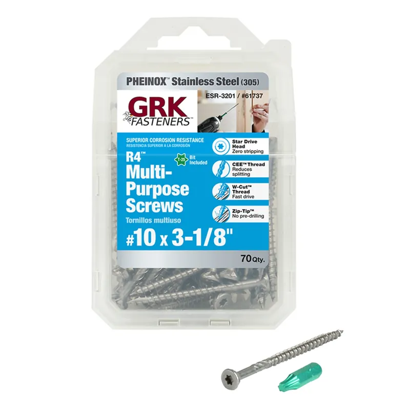No. 10 In. X 3-1/8 In. L Star Flat Head W-cut Multi-purpose Screws