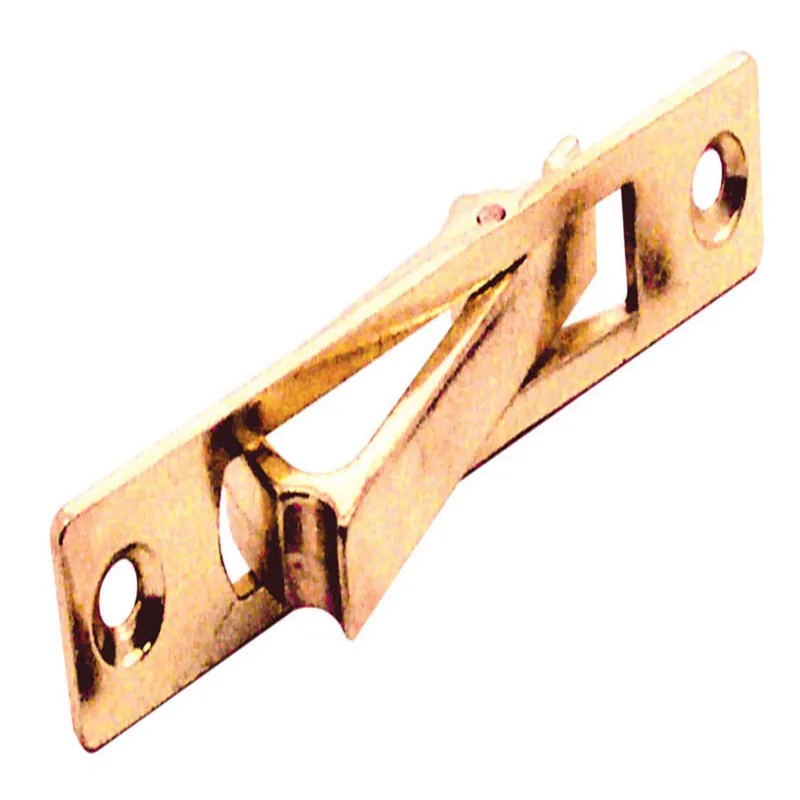 Pocket Door Flush Edge Pull, Polished Brass, Fasteners Included
