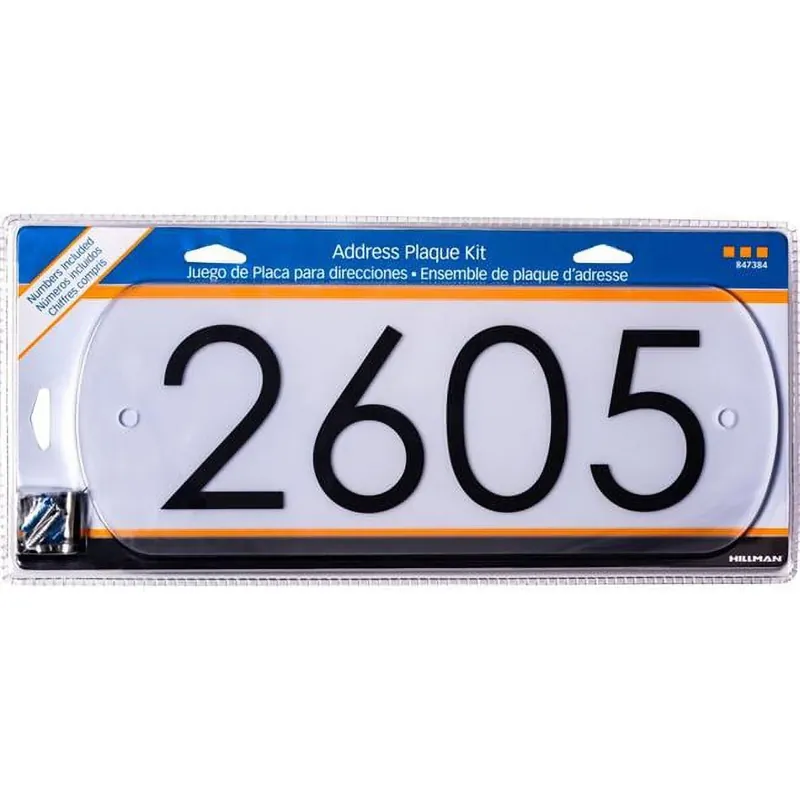 White Plastic Rectangle Modern Address Kit