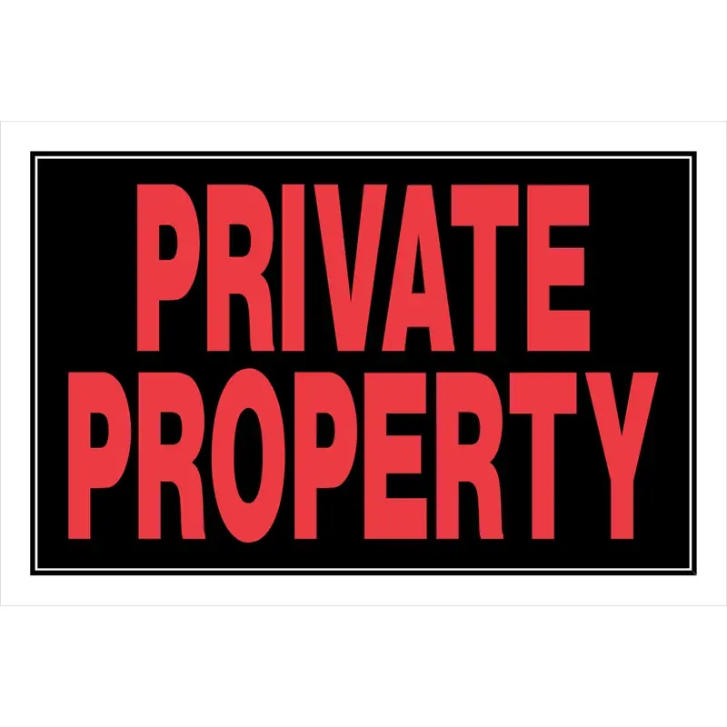 Private Property Sign, 8 X 12-in.