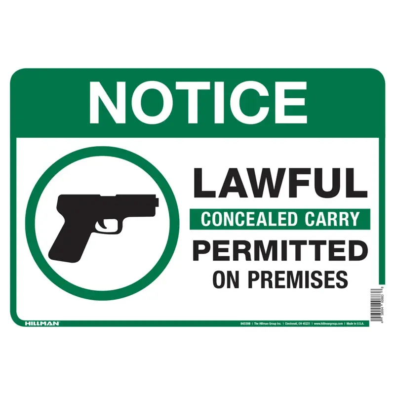 English White Notice Sign 10 In. H X 14 In. W