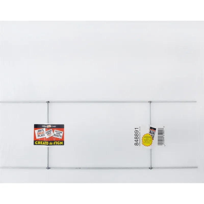 Blank White Sign, Corrugated Plastic, 14 X 18 In.
