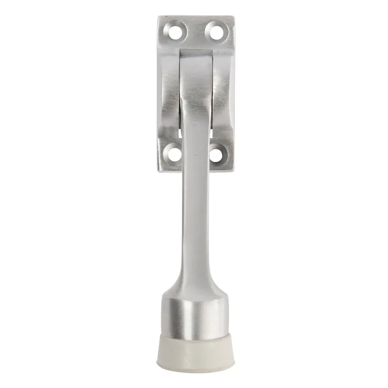 Brass Satin Chrome Kick-down Door Holder - 5.16 In. Height