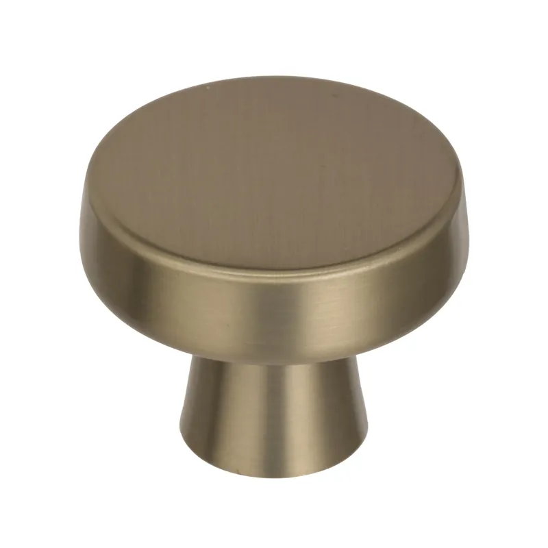 Blackrock Art Deco Round Cabinet Knob 1-5/16 In. D 1-1/16 In. Golden Champagne 1 Pk