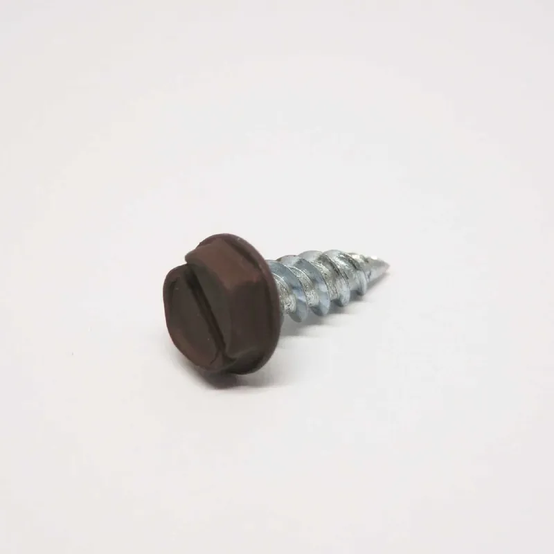Grip-rite No. 8 Sizes X 1/2 In. L Slotted Hex Head Gutter Screws 100 Pk