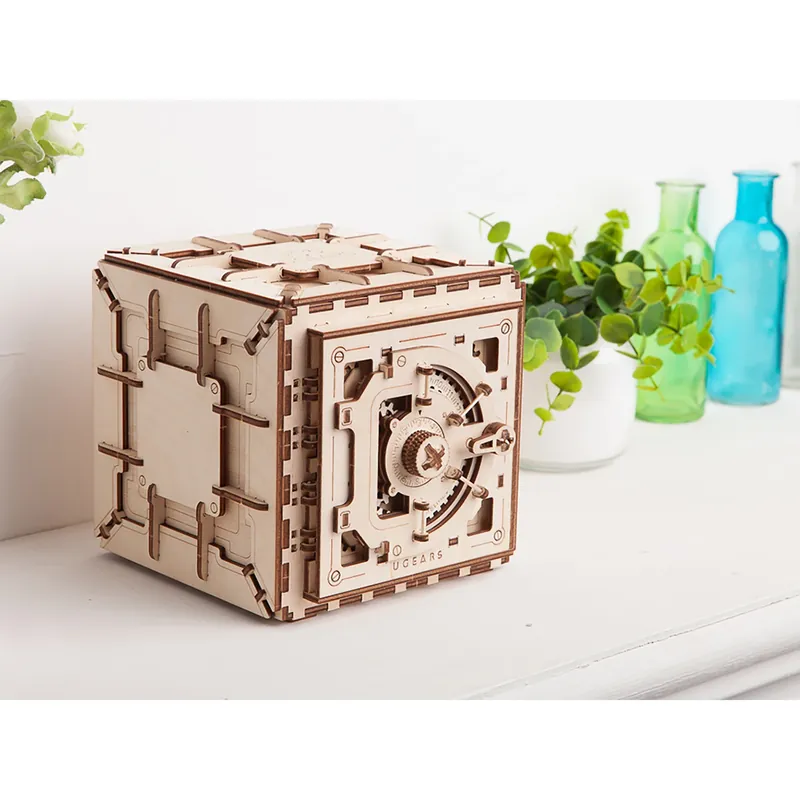Safe Mechanical Wooden 3d Puzzle Model Kit 179 Pieces