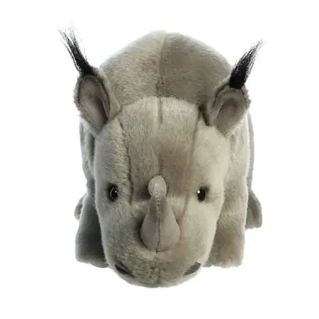 Miyoni 10 Inch Rhinoceros Plush Toy - Soft And Cuddly