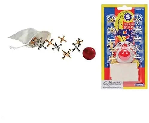 Classic Metal Jacks And Rubber Ball Set - Retro Toy For All Ages