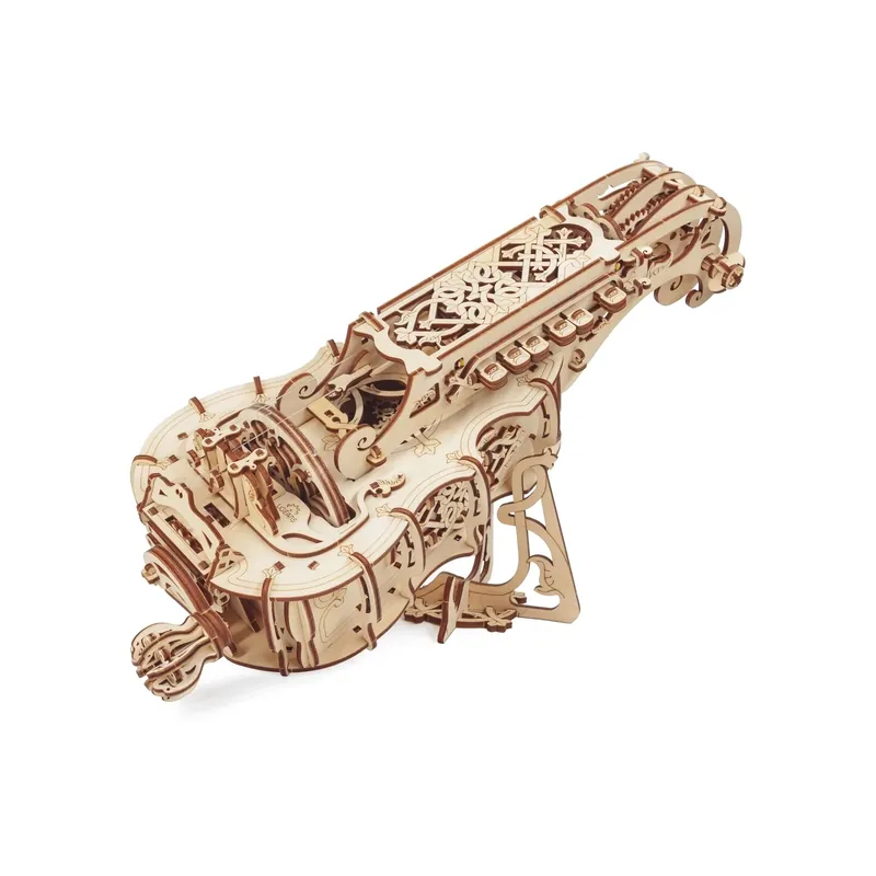 Hurdy-gurdy Mechanical Model Kit - 3d Wooden Puzzle