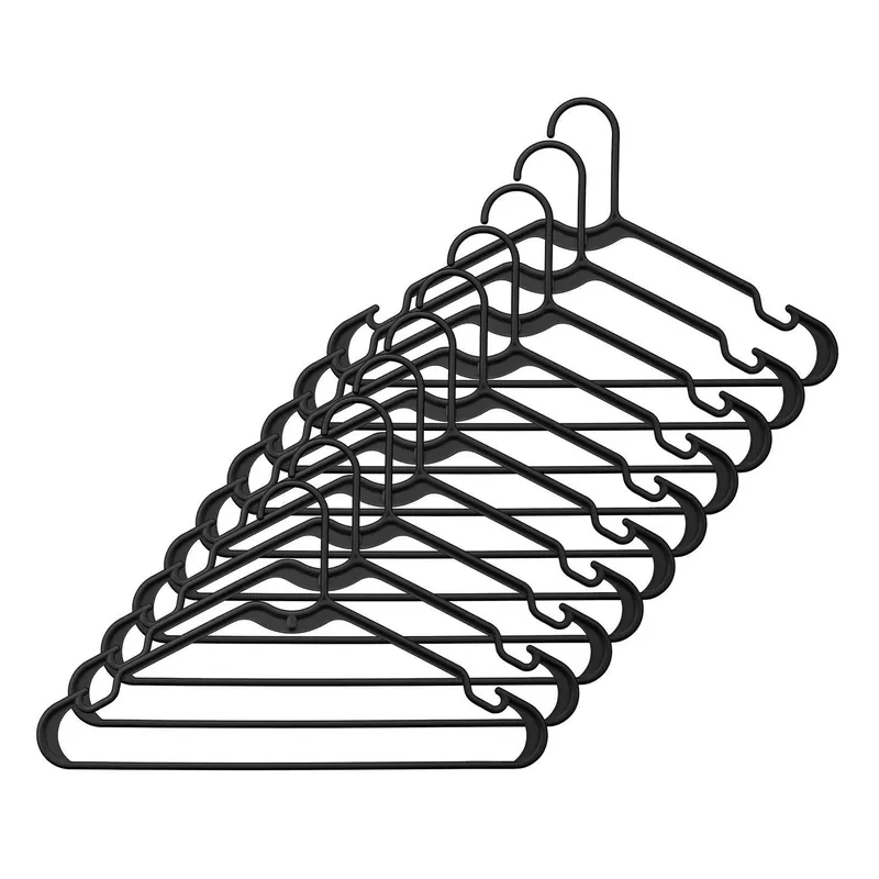 Plastic Black Hanger 10 Pk
