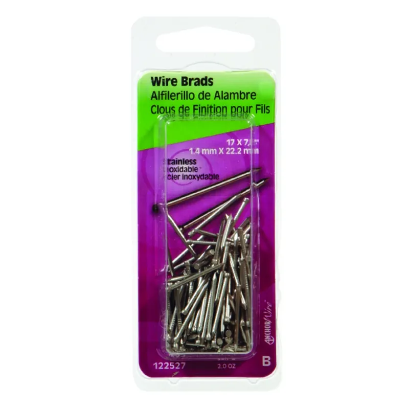 17 Ga. X 7/8 In. L Stainless Steel Brad Nails 1 Pk 2 Oz