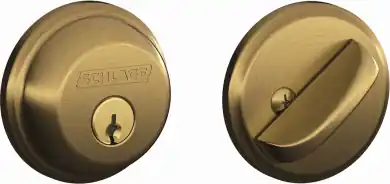 Single-cylinder Deadbolt Lock, Antique Brass